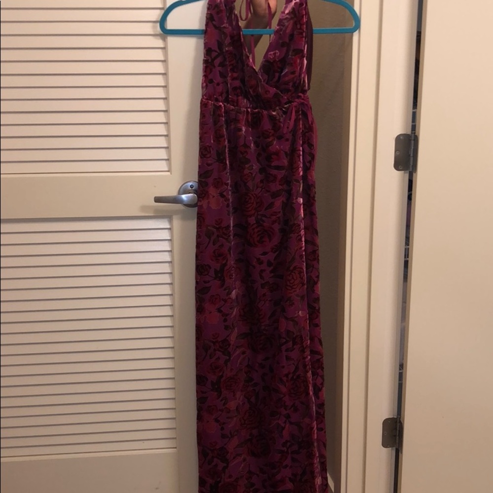 Maxi Red Rose Dress